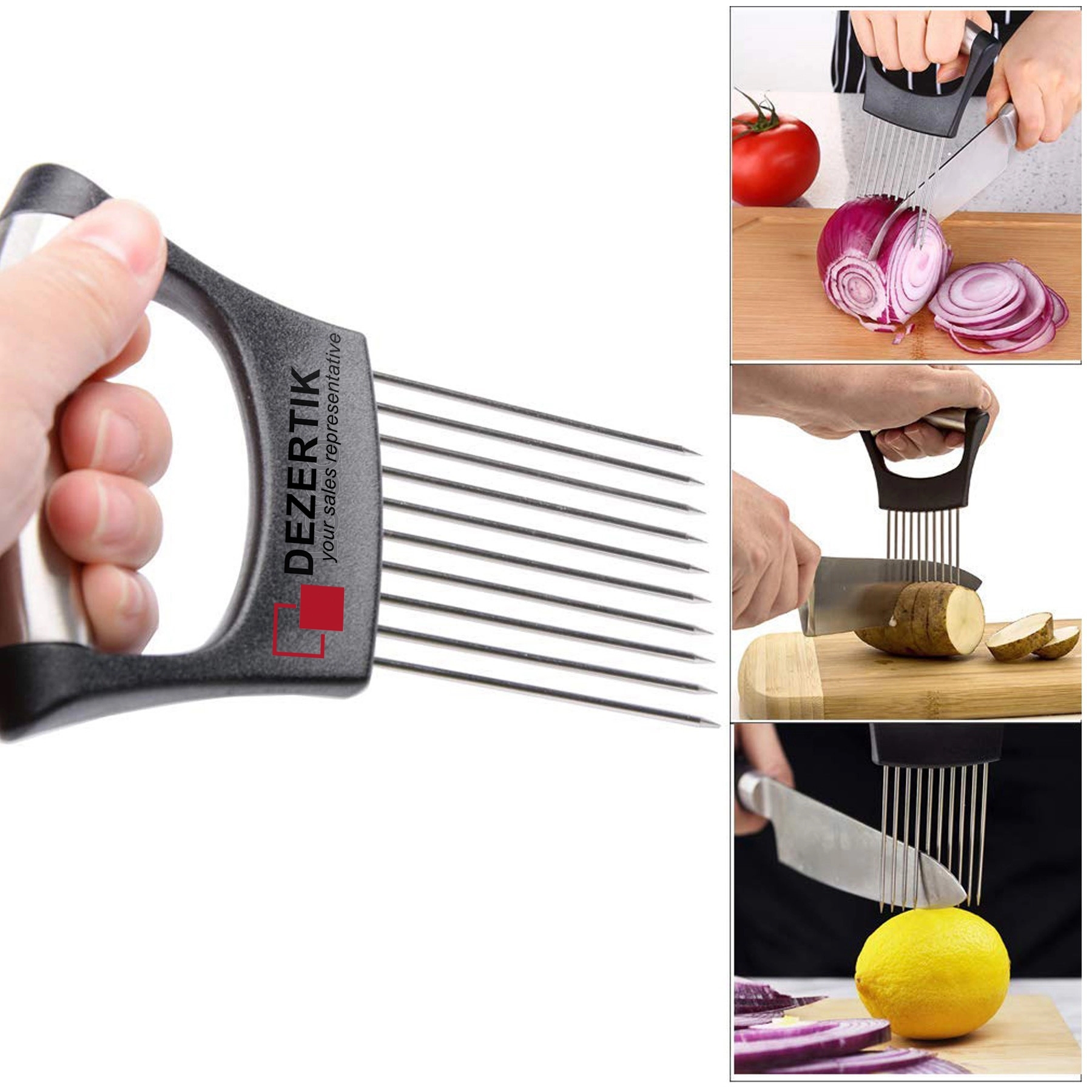 Vegetable Fruits Slicer Onion Cutting Needle 1