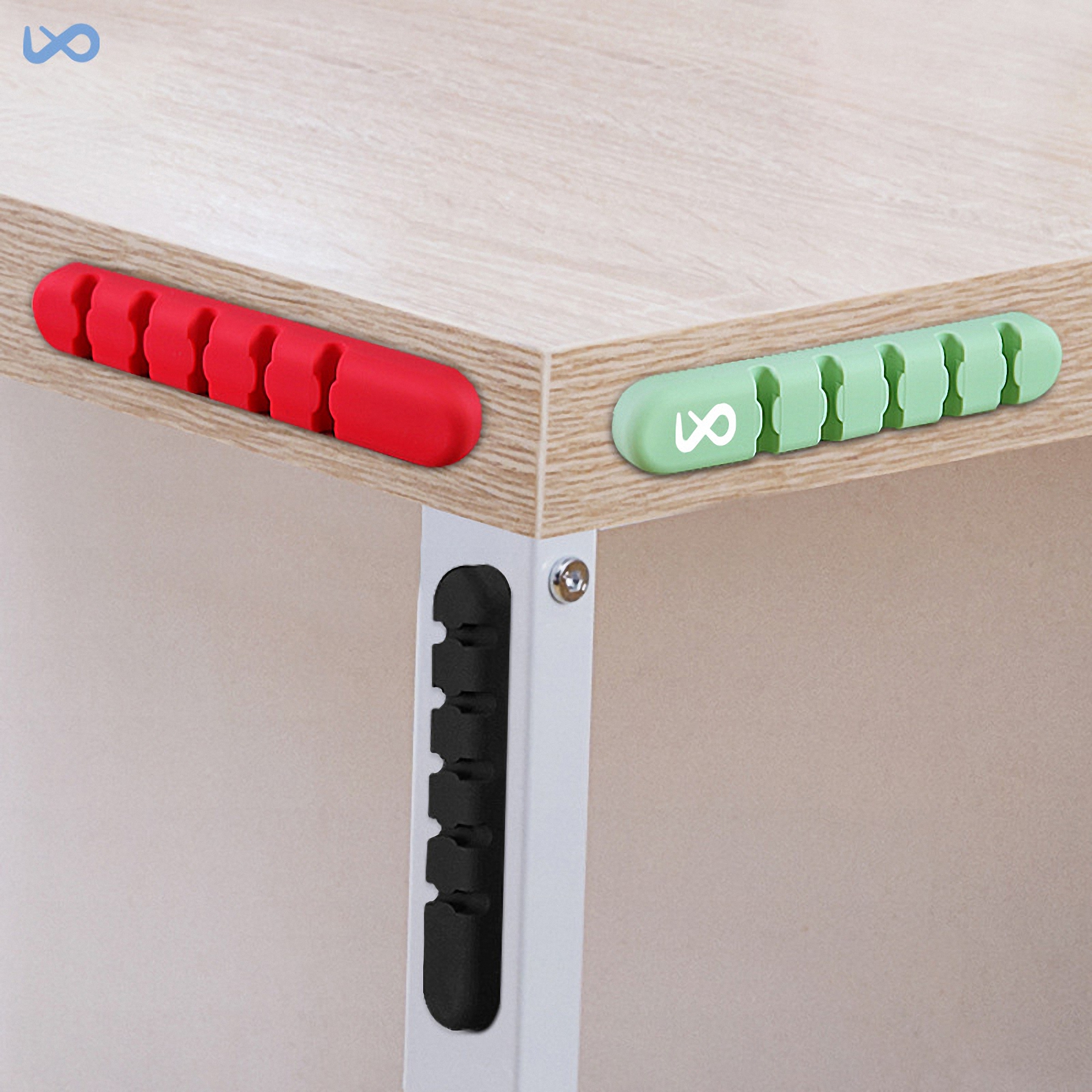 5-Hole Silicone Cable Clip 2