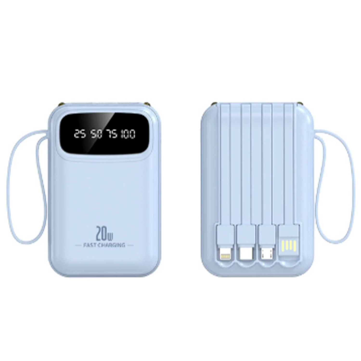 10000mAh Portable Power Bank W/ Built-in Cable 6