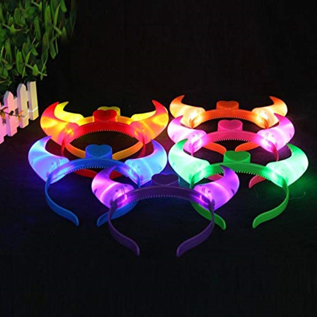 Flashing Party Ox Horns Headbands Glow 11
