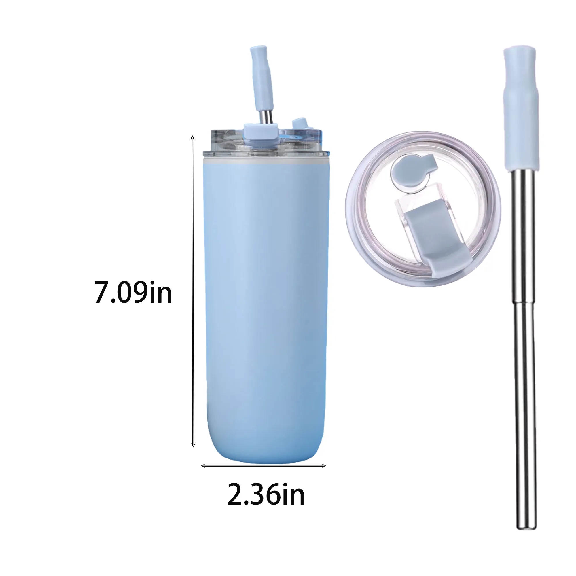 16 oz Insulated Travel Coffee Cup with Straw 5