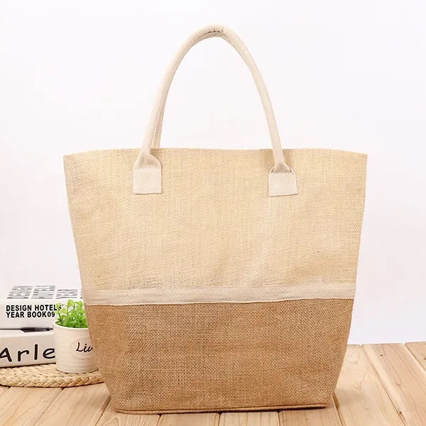 Wanderlust Laminated Jute And Canvas Tote 3