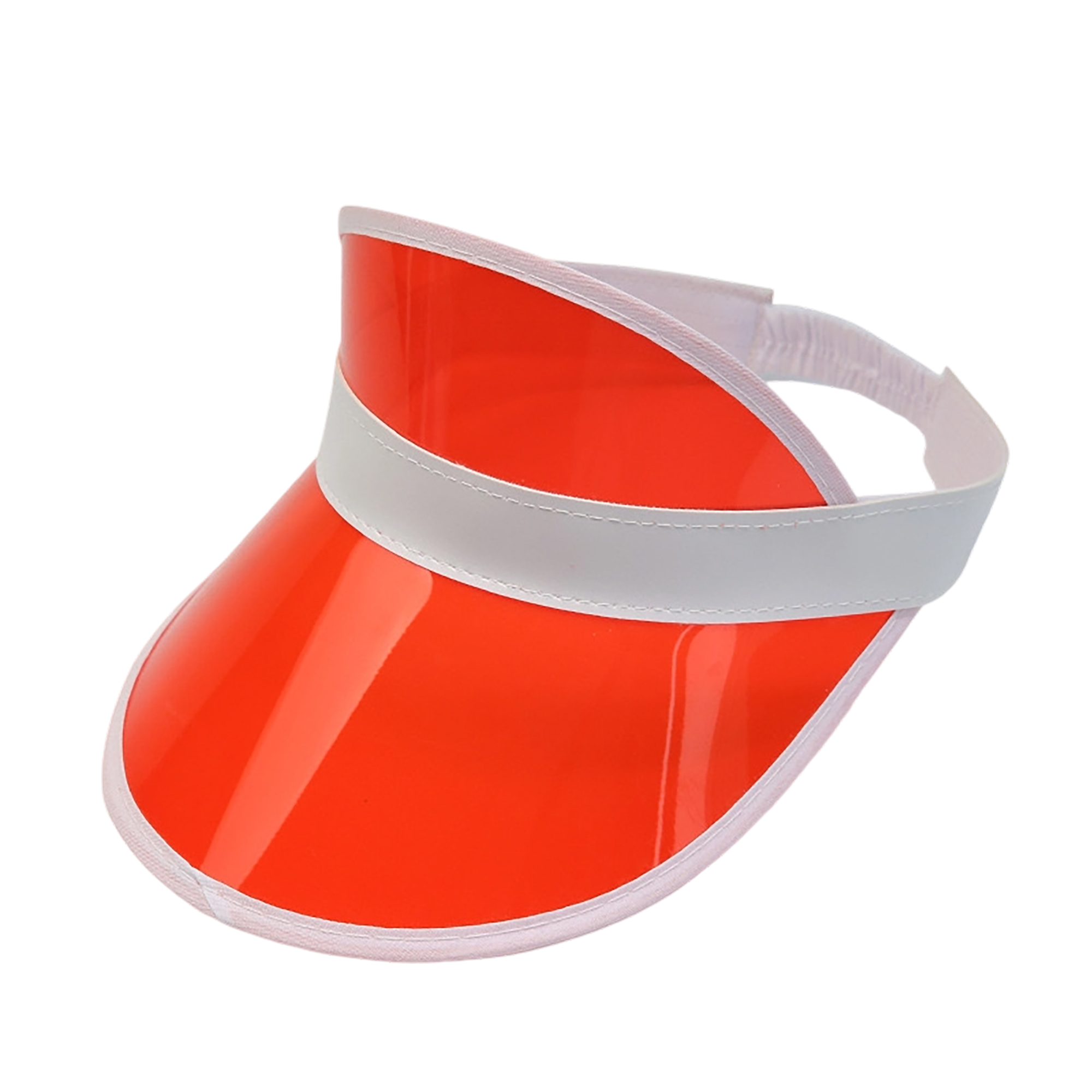 PVC Plastic Clear Sun Visor With Transparent Wide Brim 9.1" X 7.1" X 4" 14