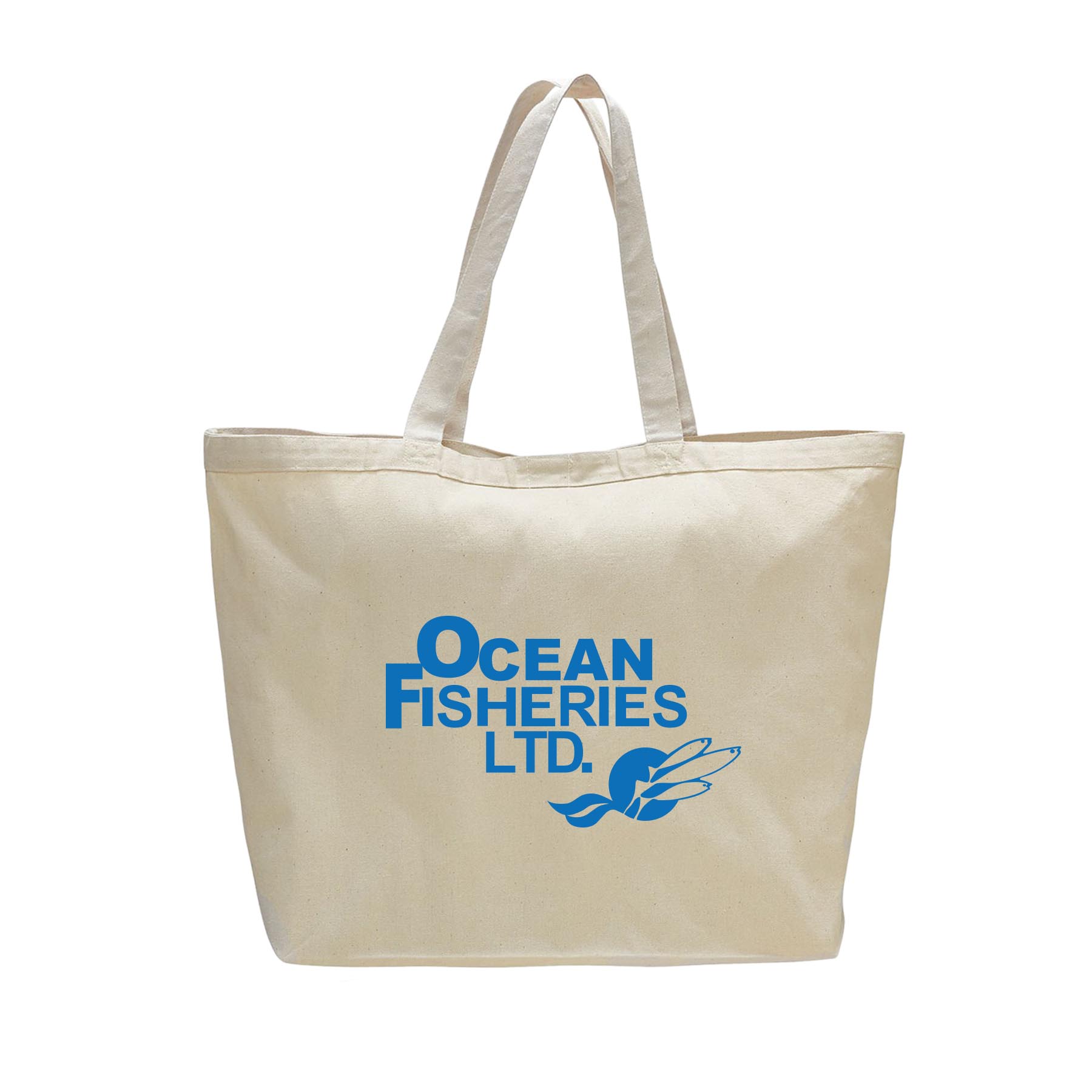 12 oz. 23"w Large Natural Heavy Canvas Velcro Closure Tote Bag 2