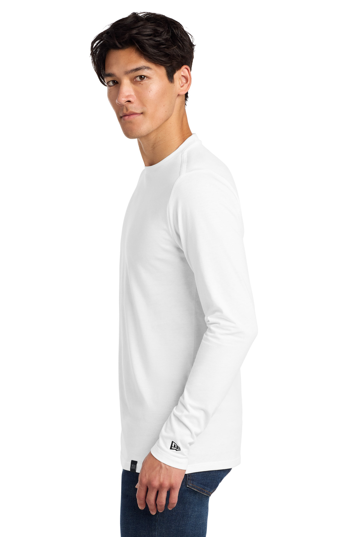 New Era Heritage Blend Long Sleeve Crew Tee. NEA102 57
