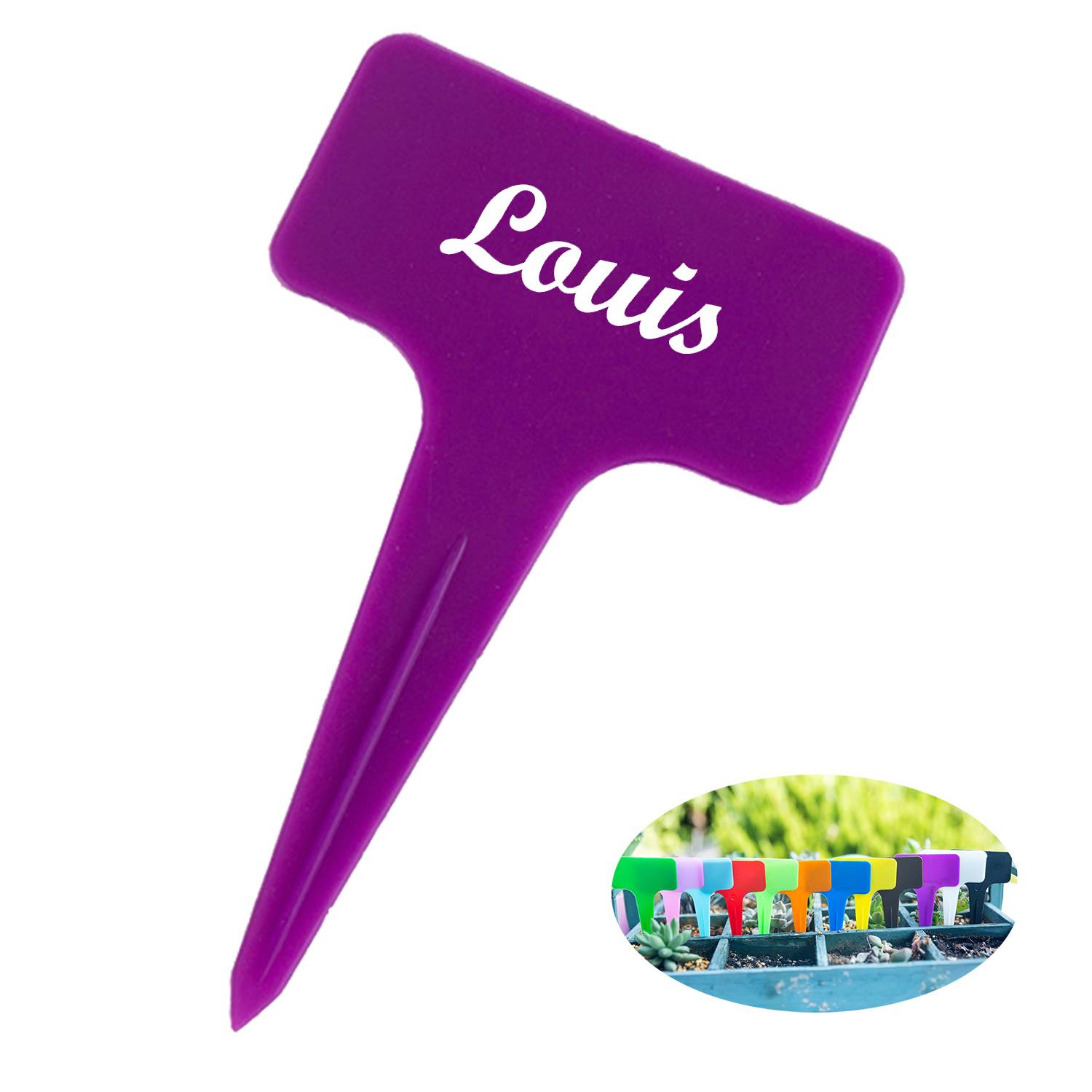 Plastic T-shape Horticultural Flower Plant Label 1