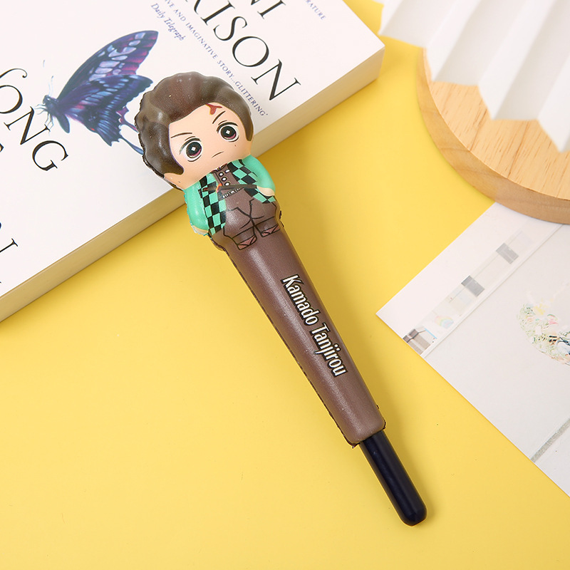 2 in 1 Squishy Anime Character Ball Pen and Squeeze Toy 3