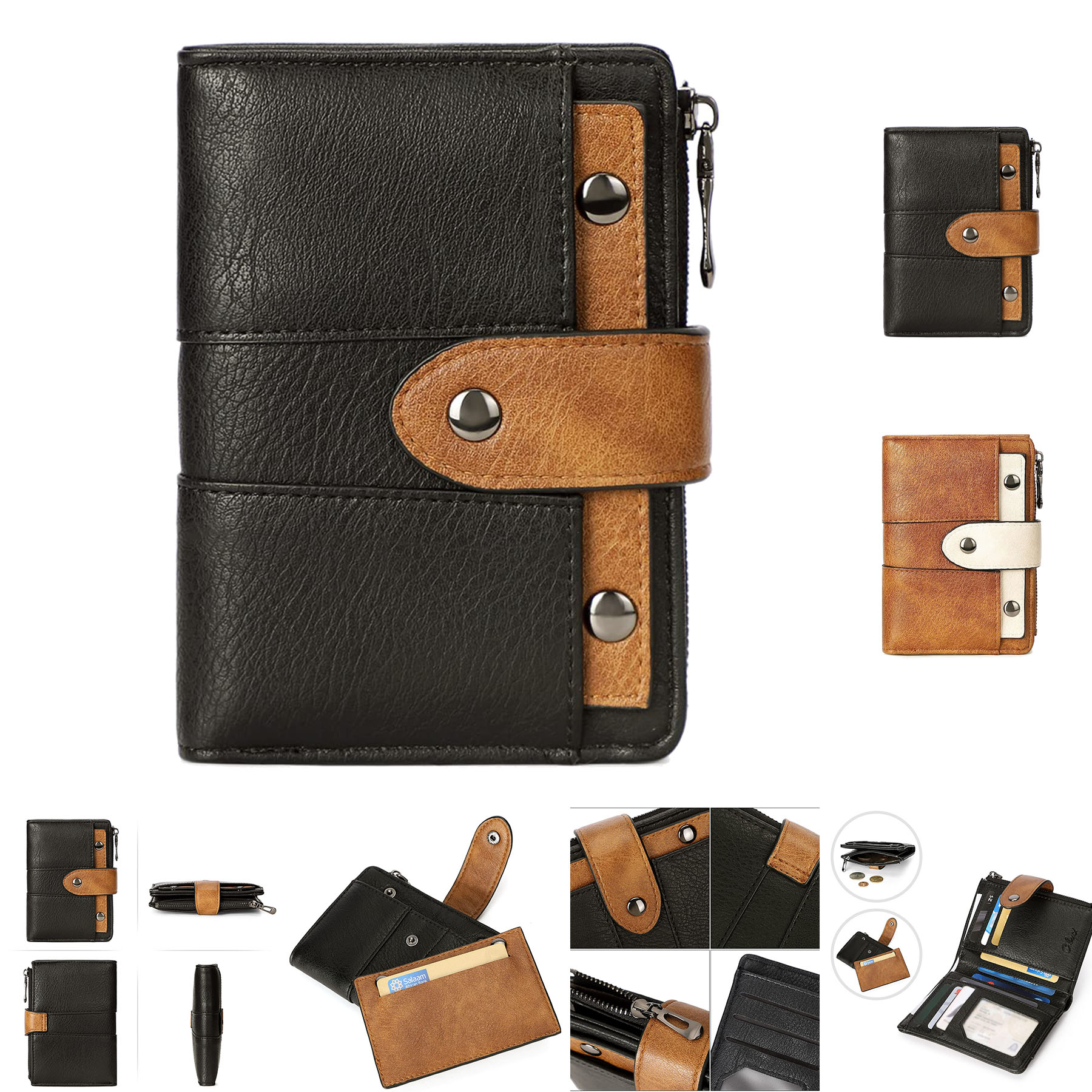 Leather Bifold Multi Mini Card Holder 2