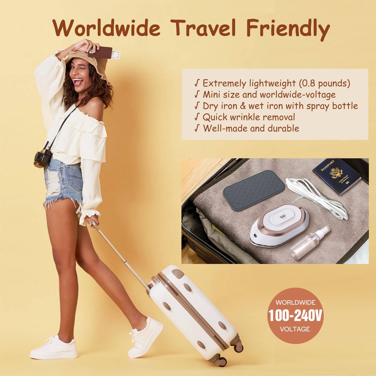 Lightweight Portable Handheld Mini Electric Travel Iron 7