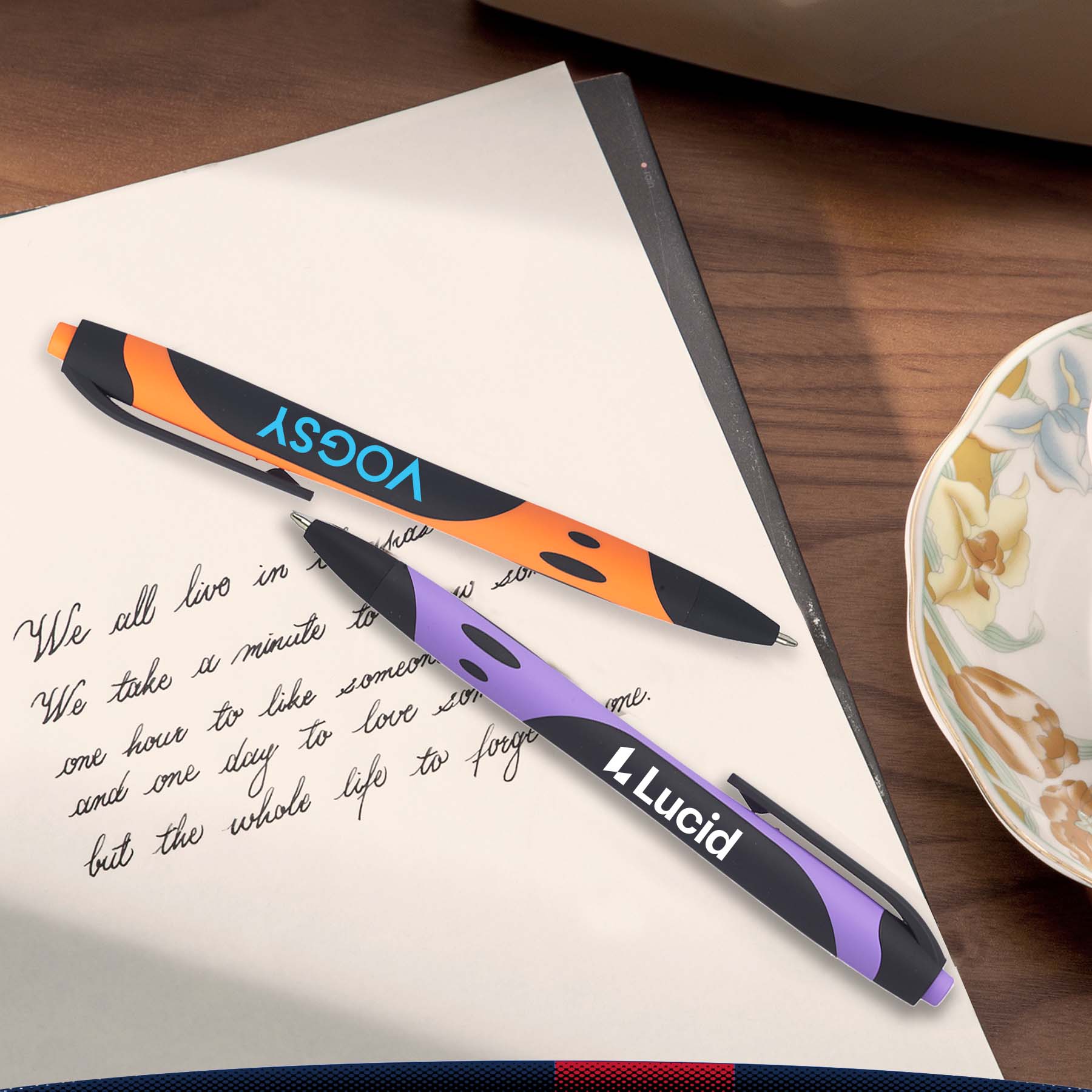 Gloret Rubberized Plastic Pens 9