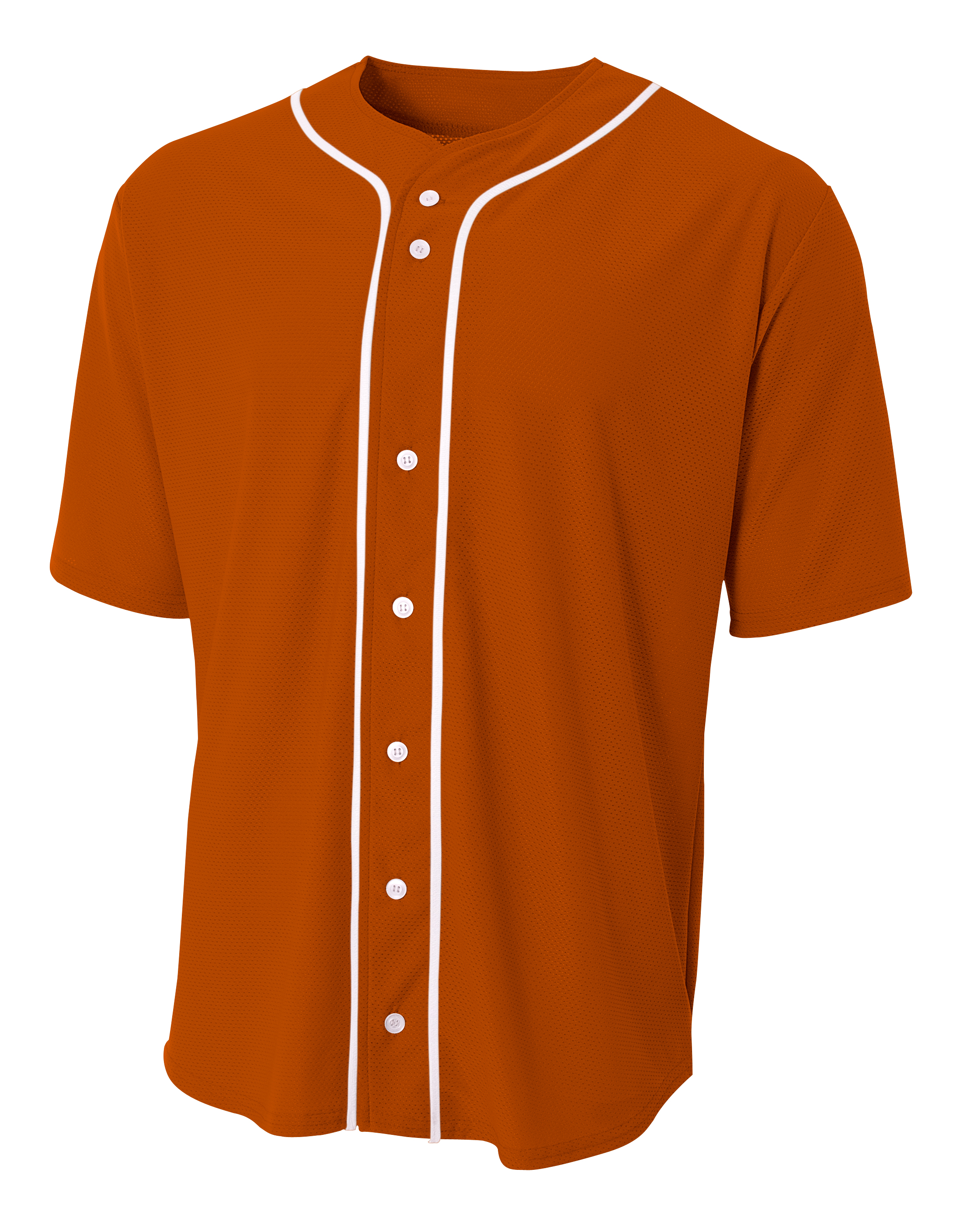 A4 Short Sleeve Full Button Baseball Jersey 5