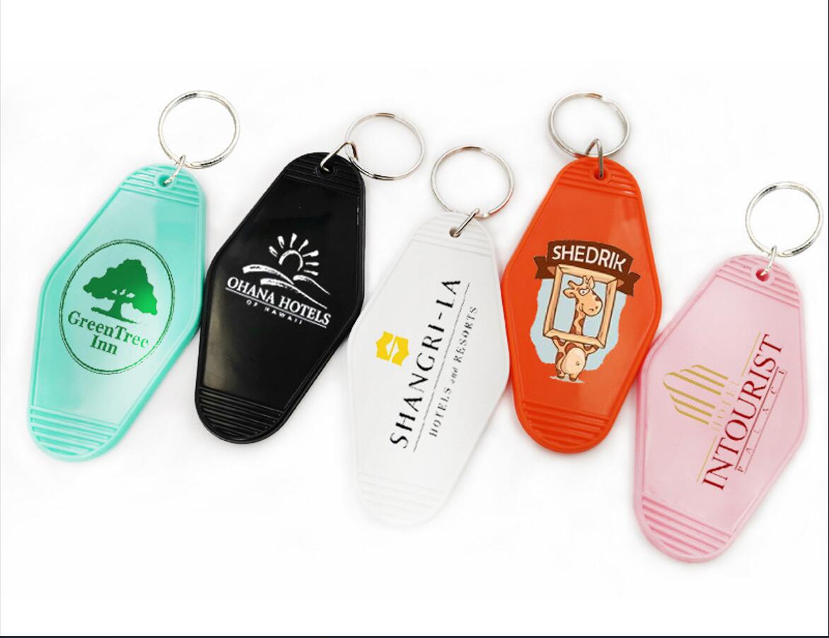 Travel Plastic Acrylic Vintage Motel Hotel Room Key Tag 7