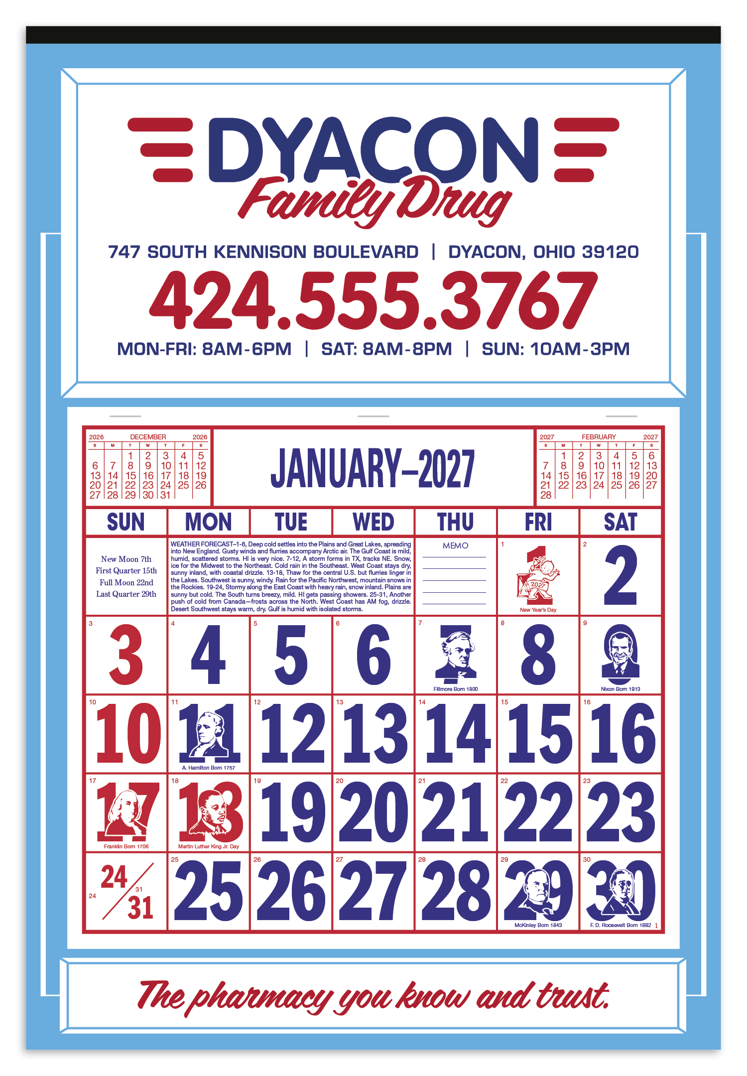 Skinner & Kennedy® Apron Calendar 34