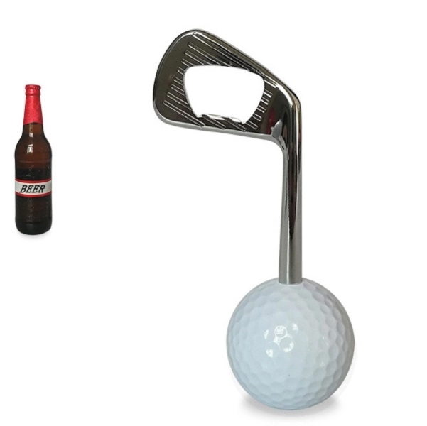Custom Gift Zinc Alloy Stand-up Golf Shaped Bottle Opener 5