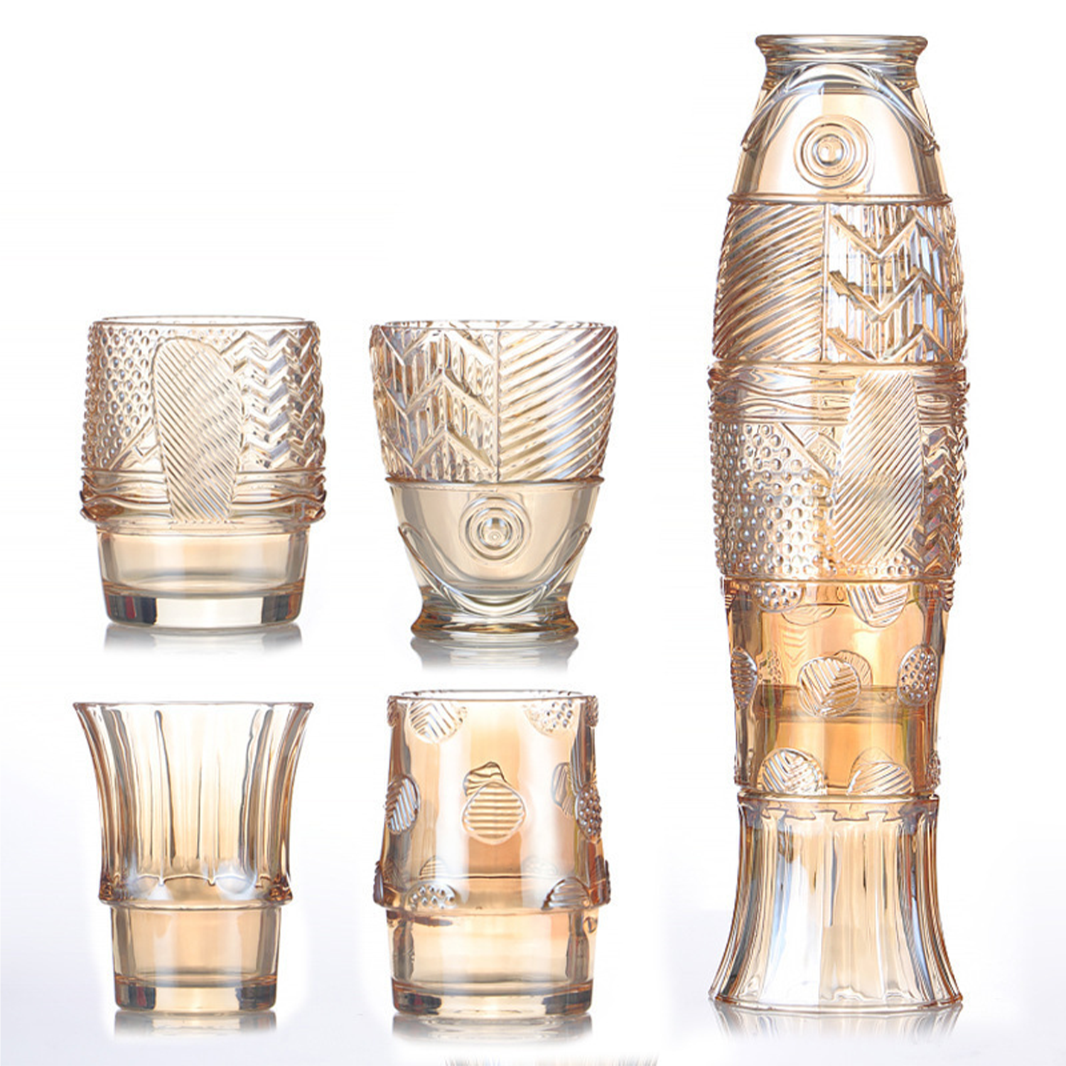 Carp Stacking Glass Set 5