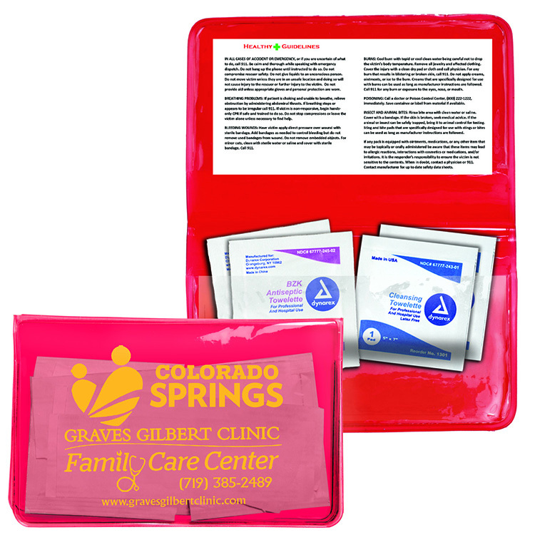 "Crescent" Antiseptic & Disinfectant Wipes Pack In Translucent Vinyl pouch 9