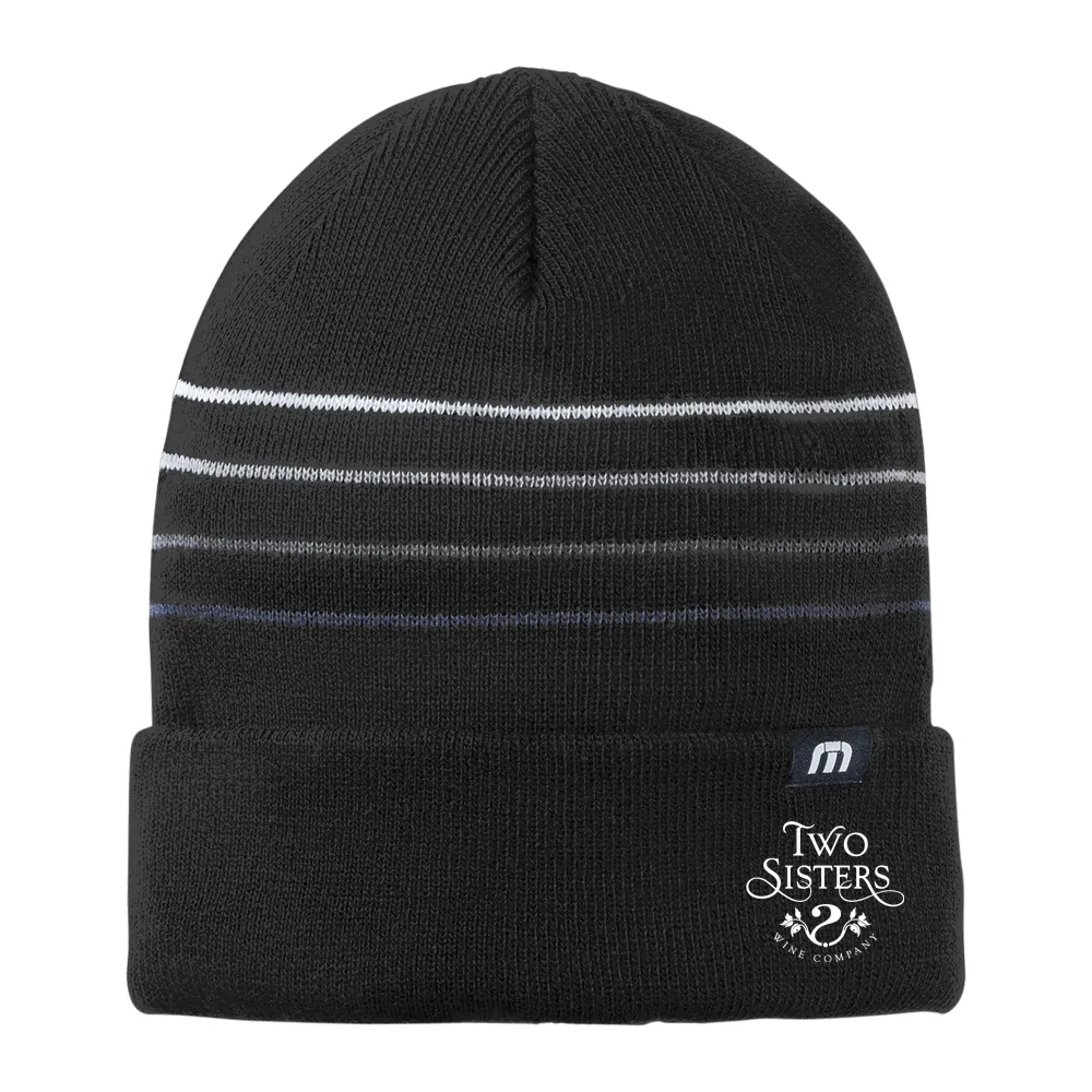 TravisMathew Striped Cuffed Beanie 1