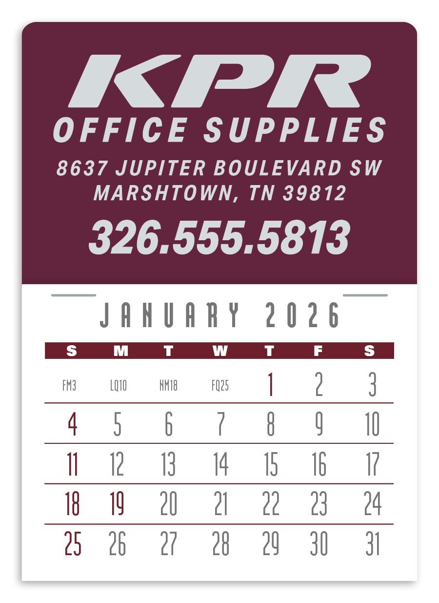 Press-N-Stick Contemporary Calendar