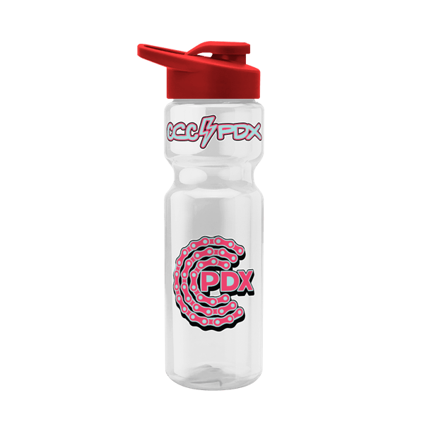 Blazer 28oz Transparent Bike Bottle w/Drink-thru Lid 201