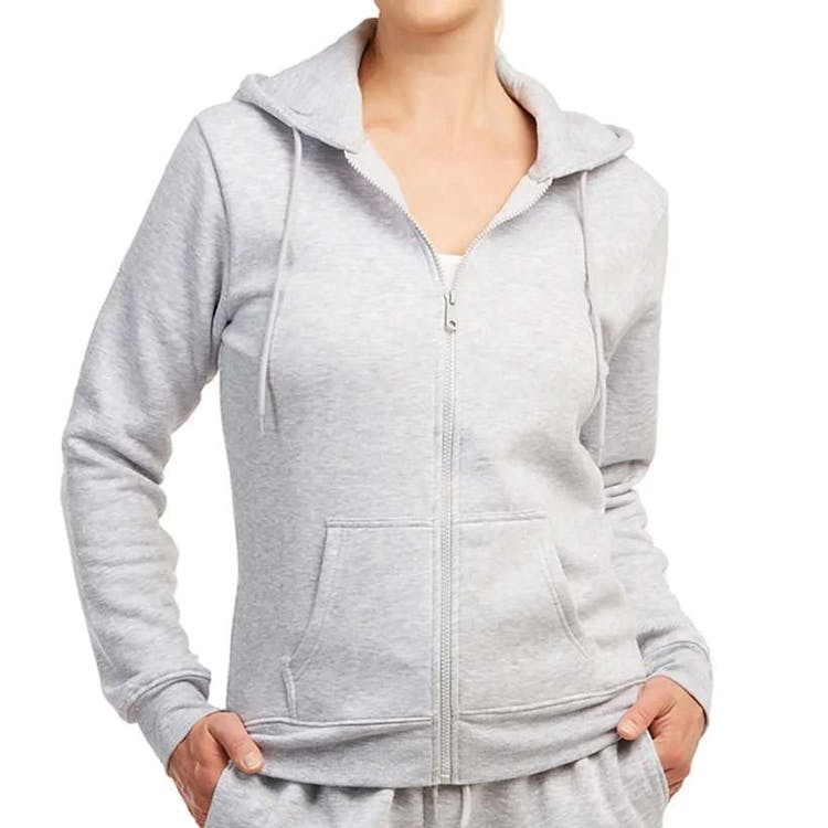 Sofra Ladies Fleece Jackets Gray Small 1