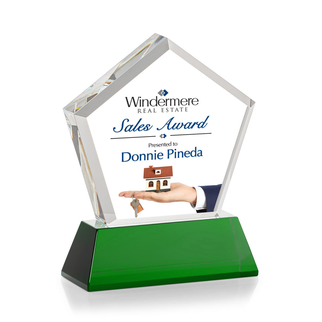 Genosee VividPrint™ Award on Base - Green 14