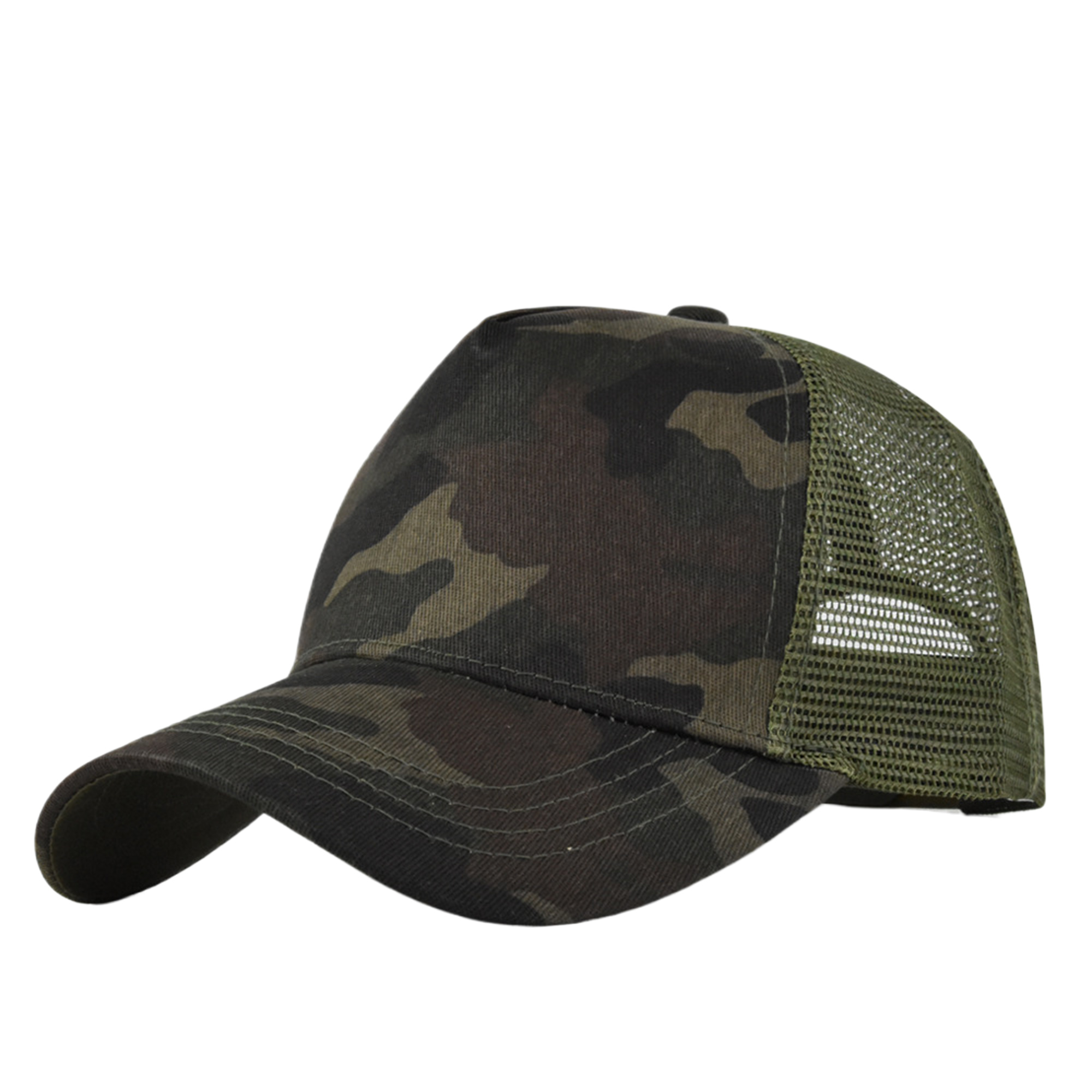 MOQ50 Hard Top 5-Panel Mesh Trucker Cap 7