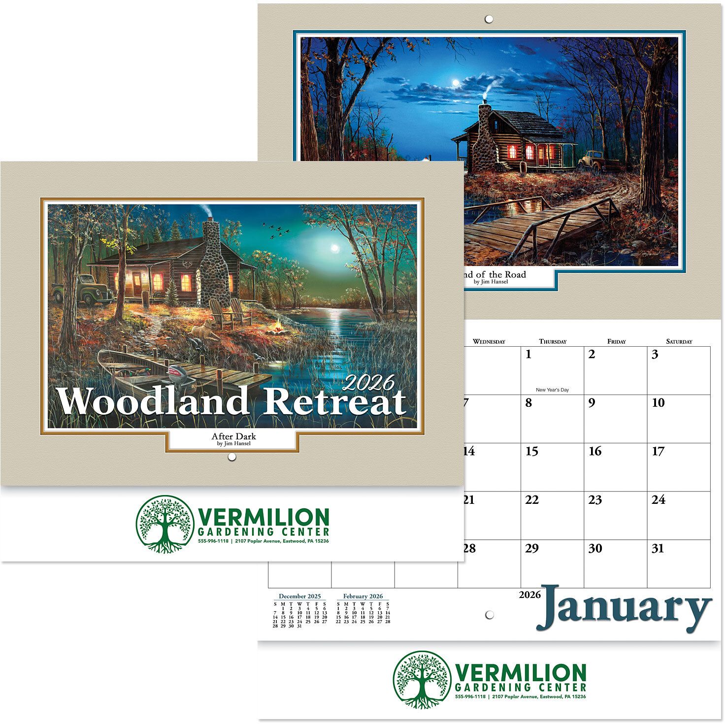 WOODLAND STAPLED WALL CALENDAR 10