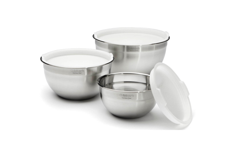 Cuisinart Stainless Steel Mixing Bowls with Lids - Set of 3 2