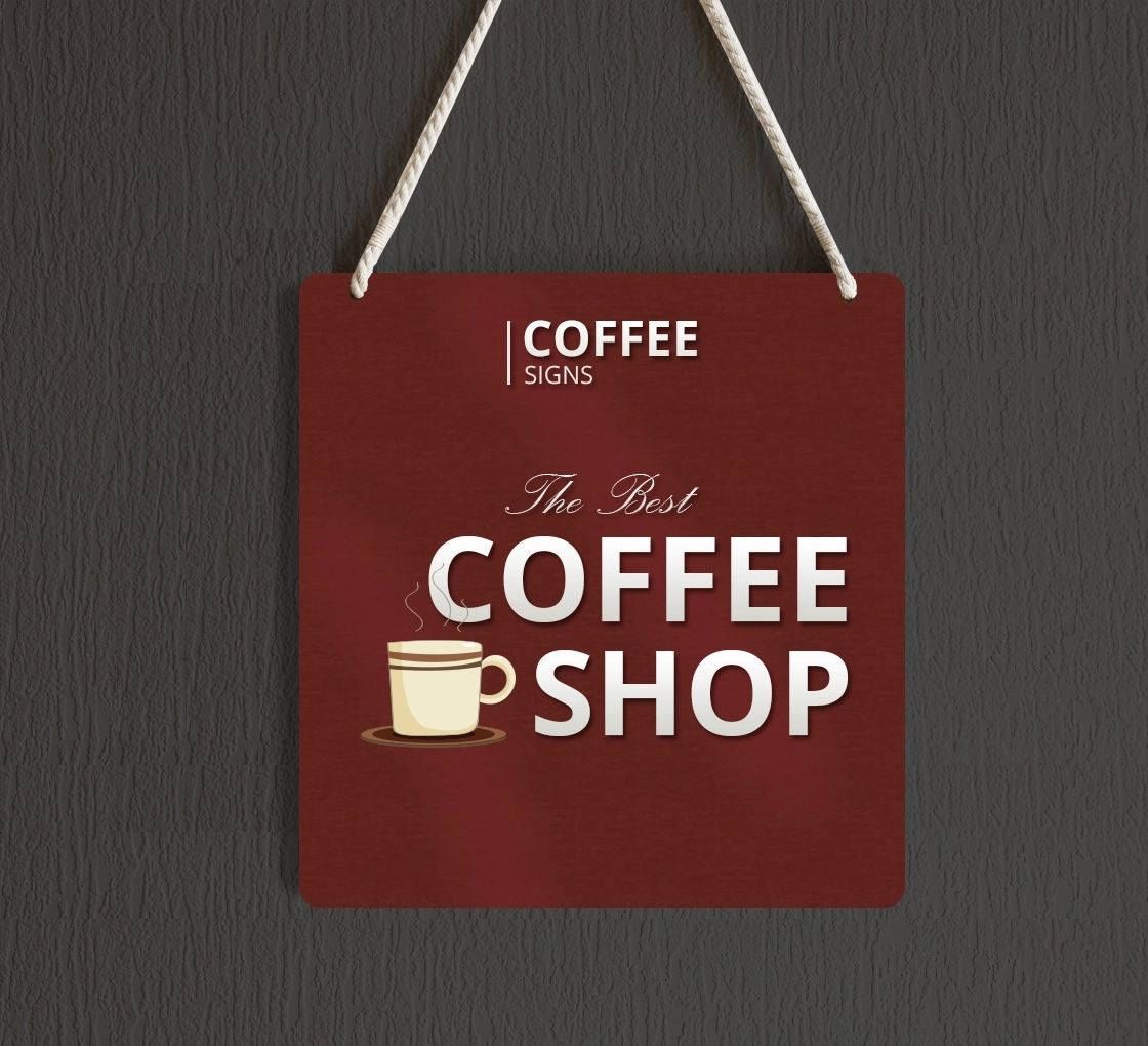 Reflective Coffee Signs - 1ft x1ft 2