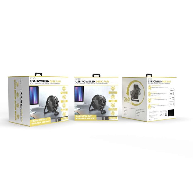 USB Powered Desk Fans - 6" 2
