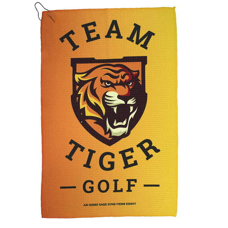 "The Eagle" Full-Color Waffle Weave Golf Towel w/Hook 7