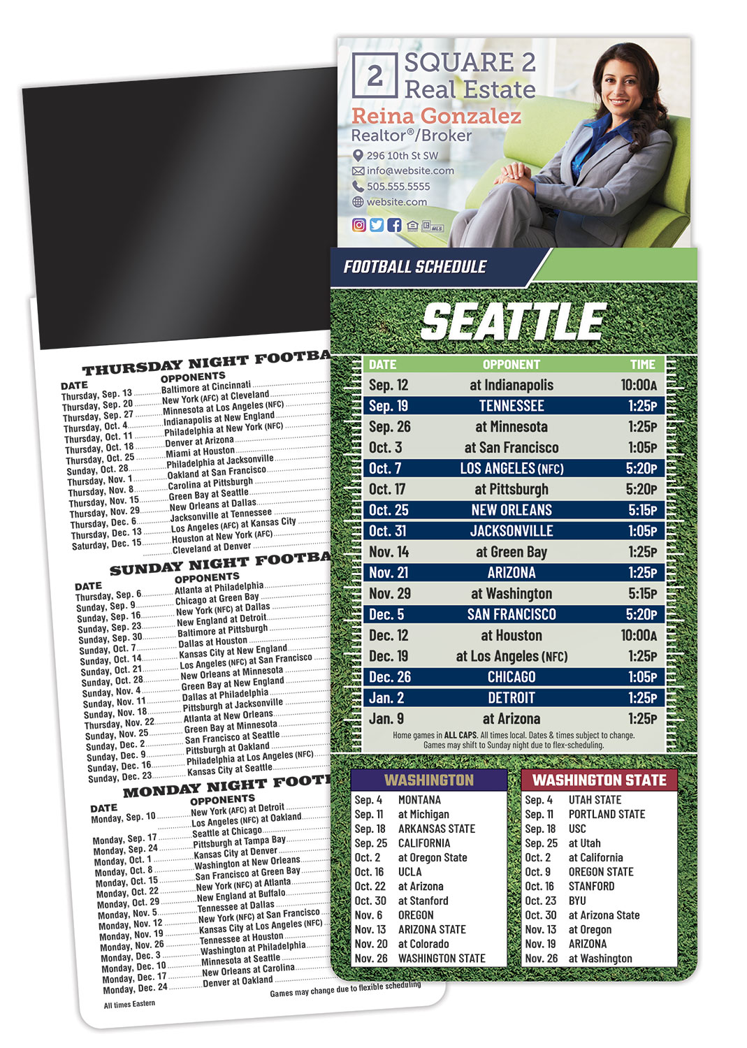 Magna-Card Business Card Magnet Football Schedules (3.5x9) 1