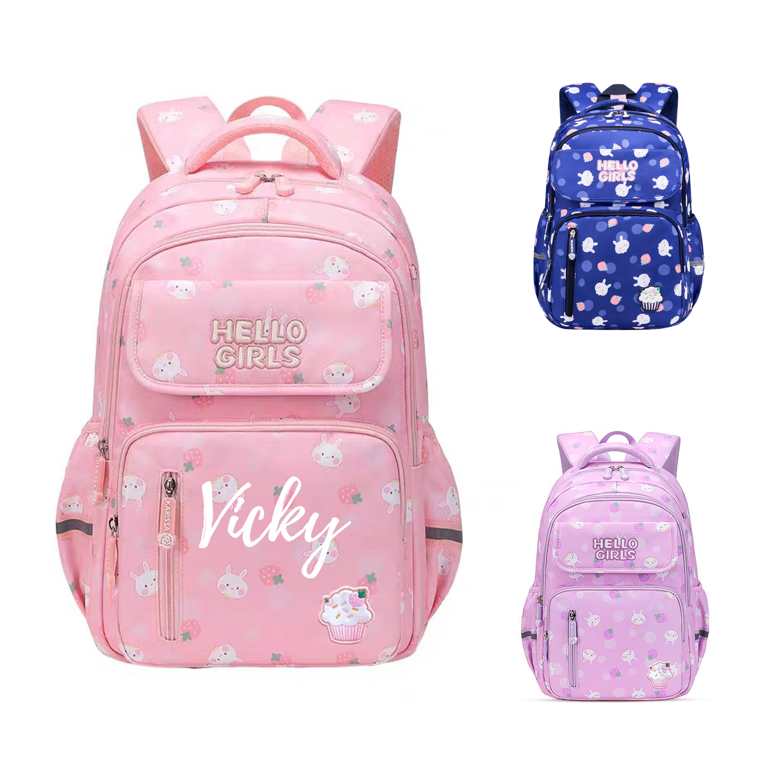 Cute Girl Oxford Backpack 9