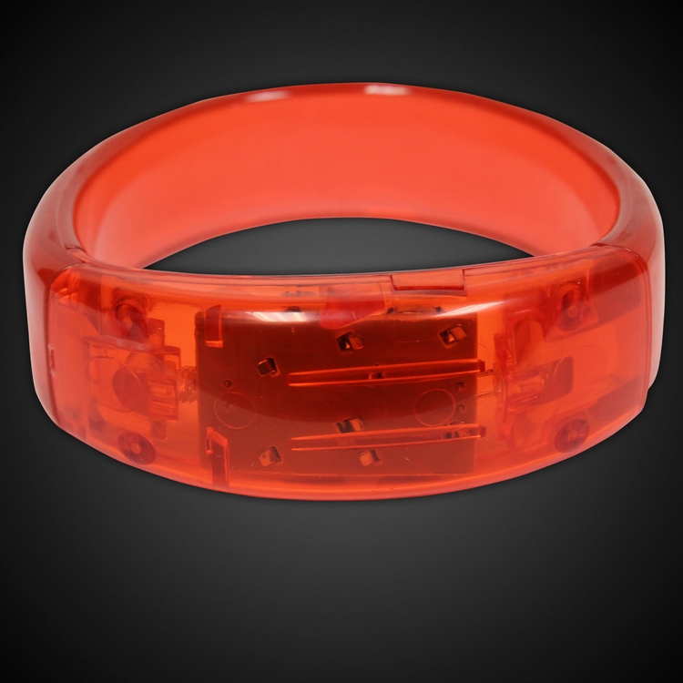 Red 8" Light Up LED Glow  Bangle Bracelet 4