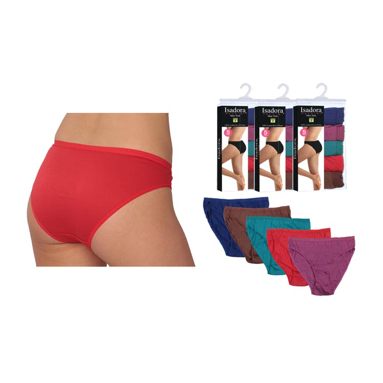 Women's Hi-Cut Briefs - Jewel Tones 5 Pack Sizes 5-7 2