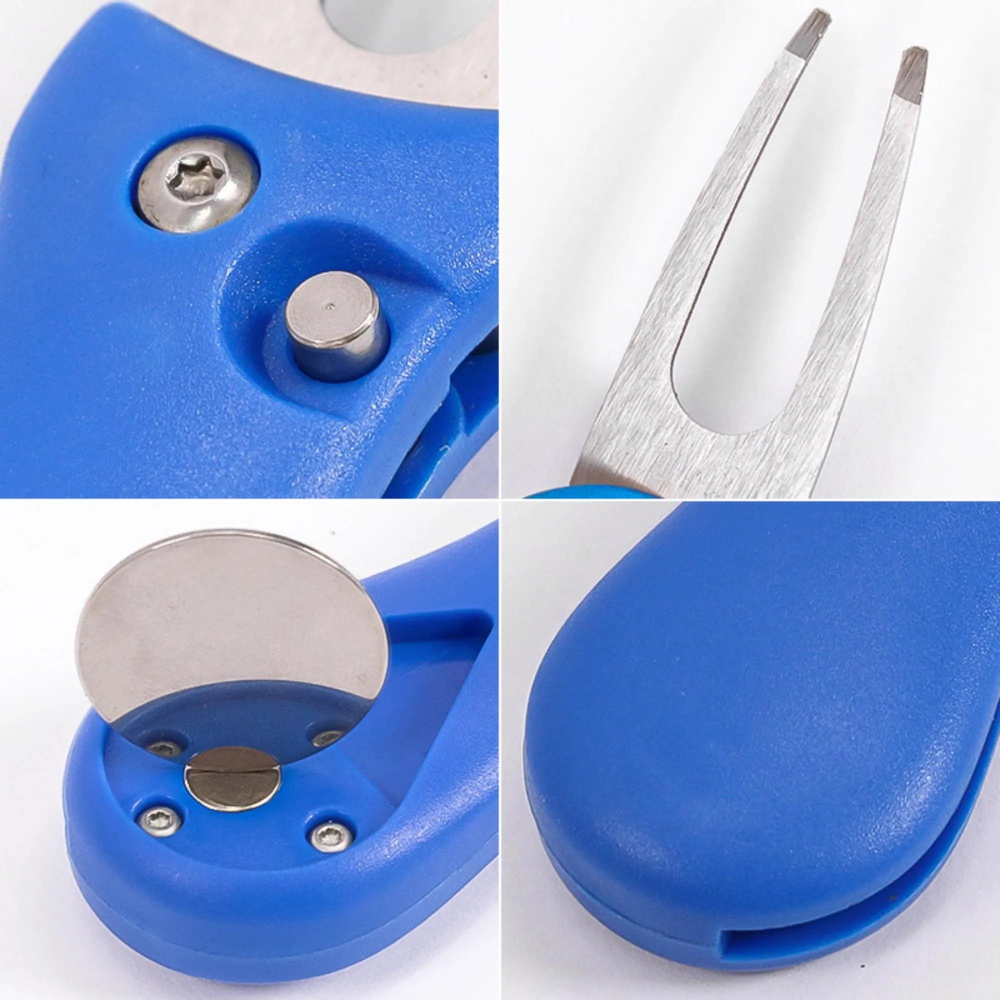 Foldable Golf Divot Tool With Magnetic Pop-up Button 3