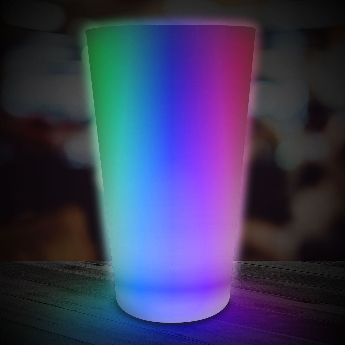 LED Glow Light Up Neon Look 16 oz Pint Glass 4
