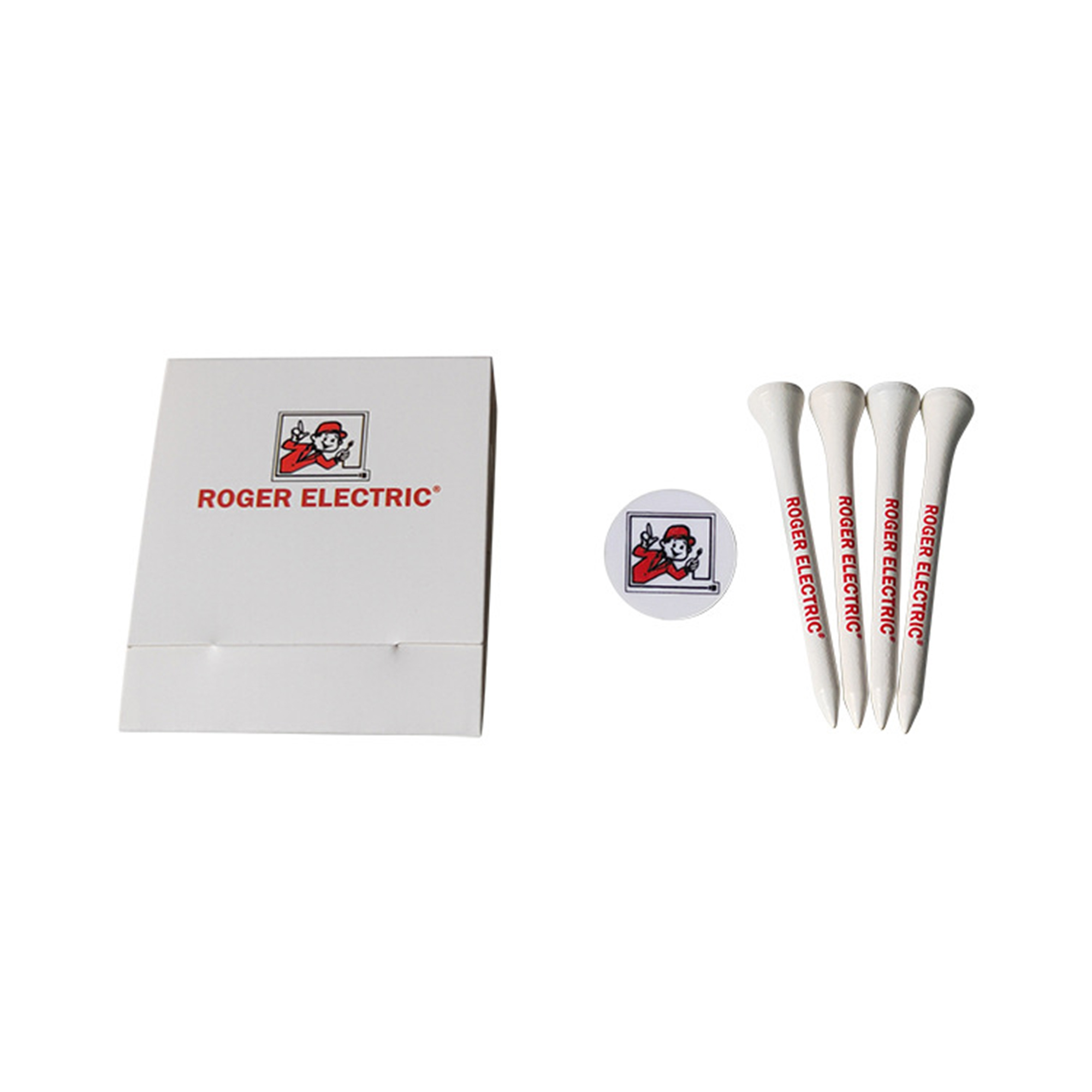 4-1 Golf Tee Matchbook-Four 3-1/4" Tee & 1 Ball Marker 2