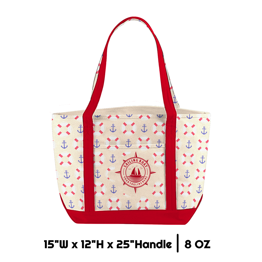 Sublimation 12 oz Poly Canvas Tote Bag - 15"W x 12"H x