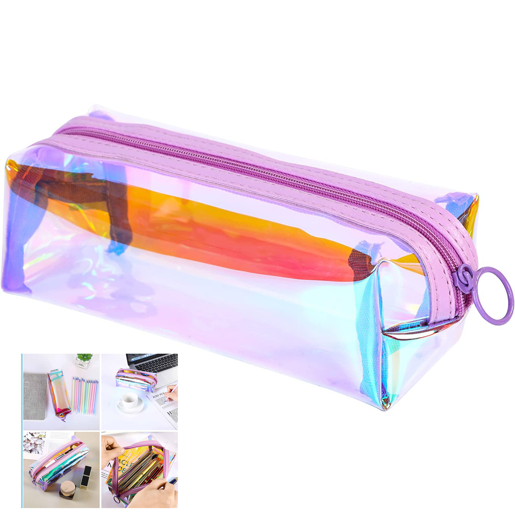 Holographic Clear Makeup Pouch 2