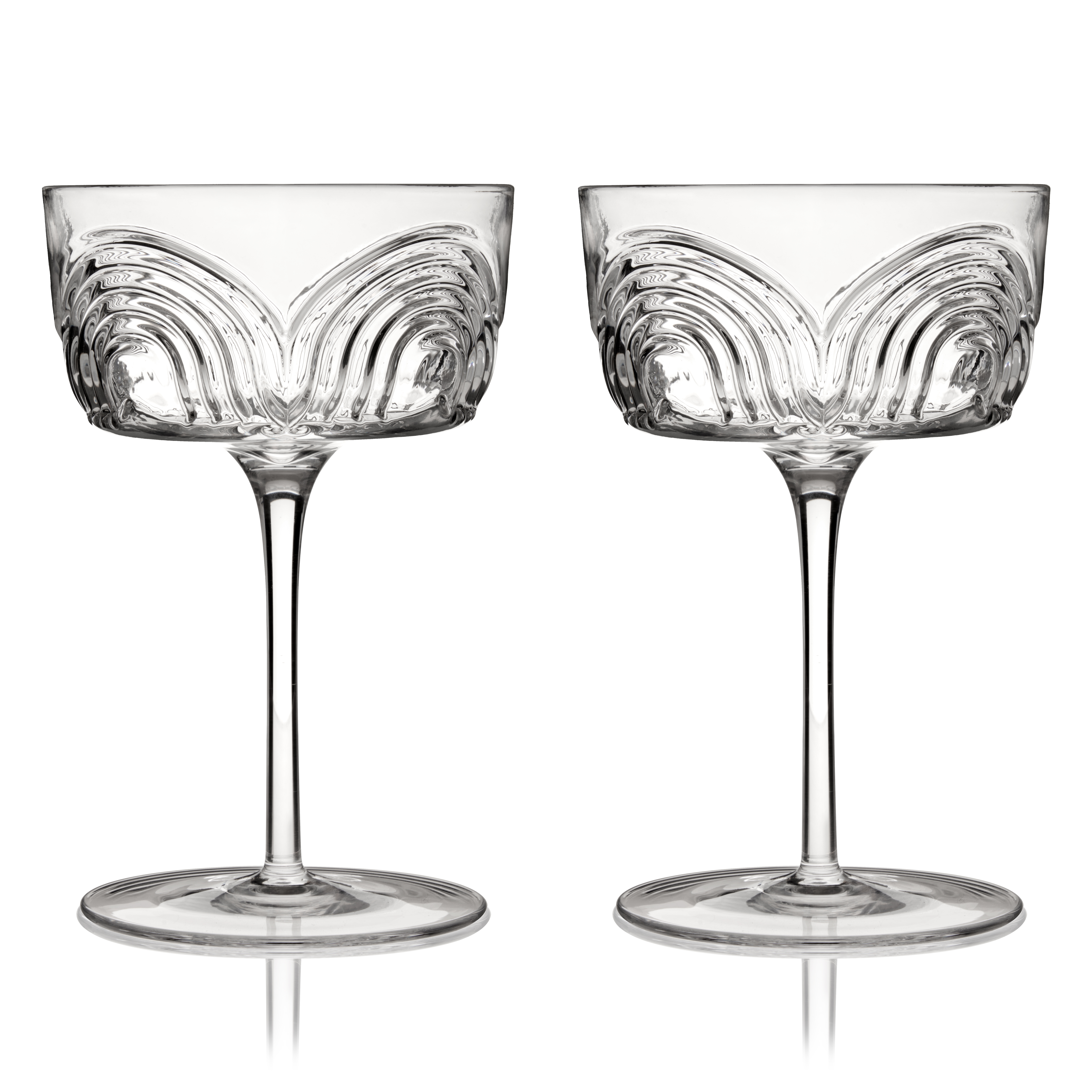 Viski® Deco Beau Crystal Coupe, set of 2 10