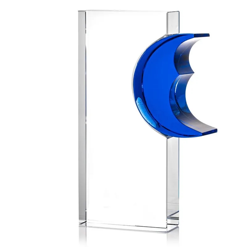 Personalized Moon Rectangle Crystal Award 2