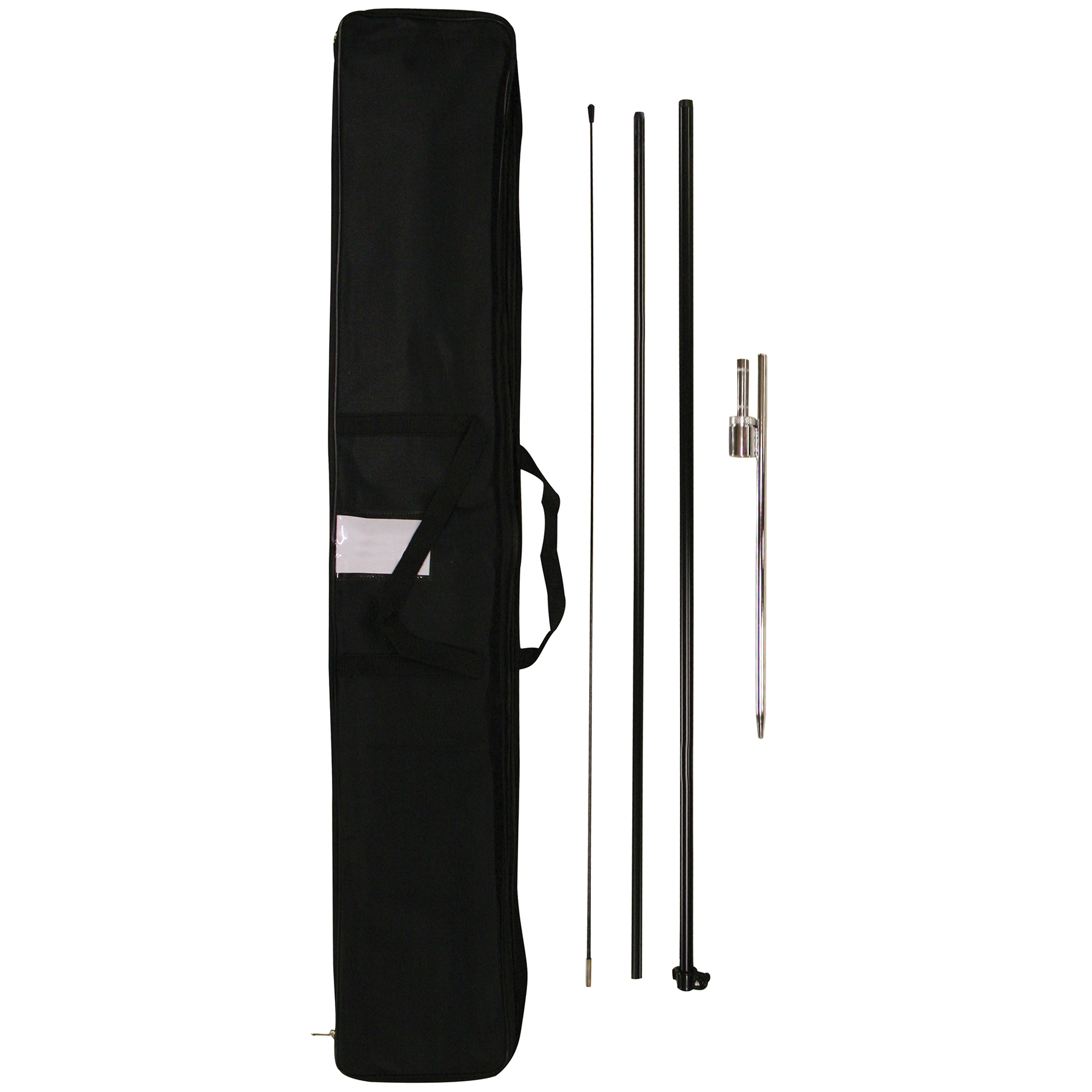 24 - Hour 8' Single Reverse Half Drop Banner with Hardware Set 1