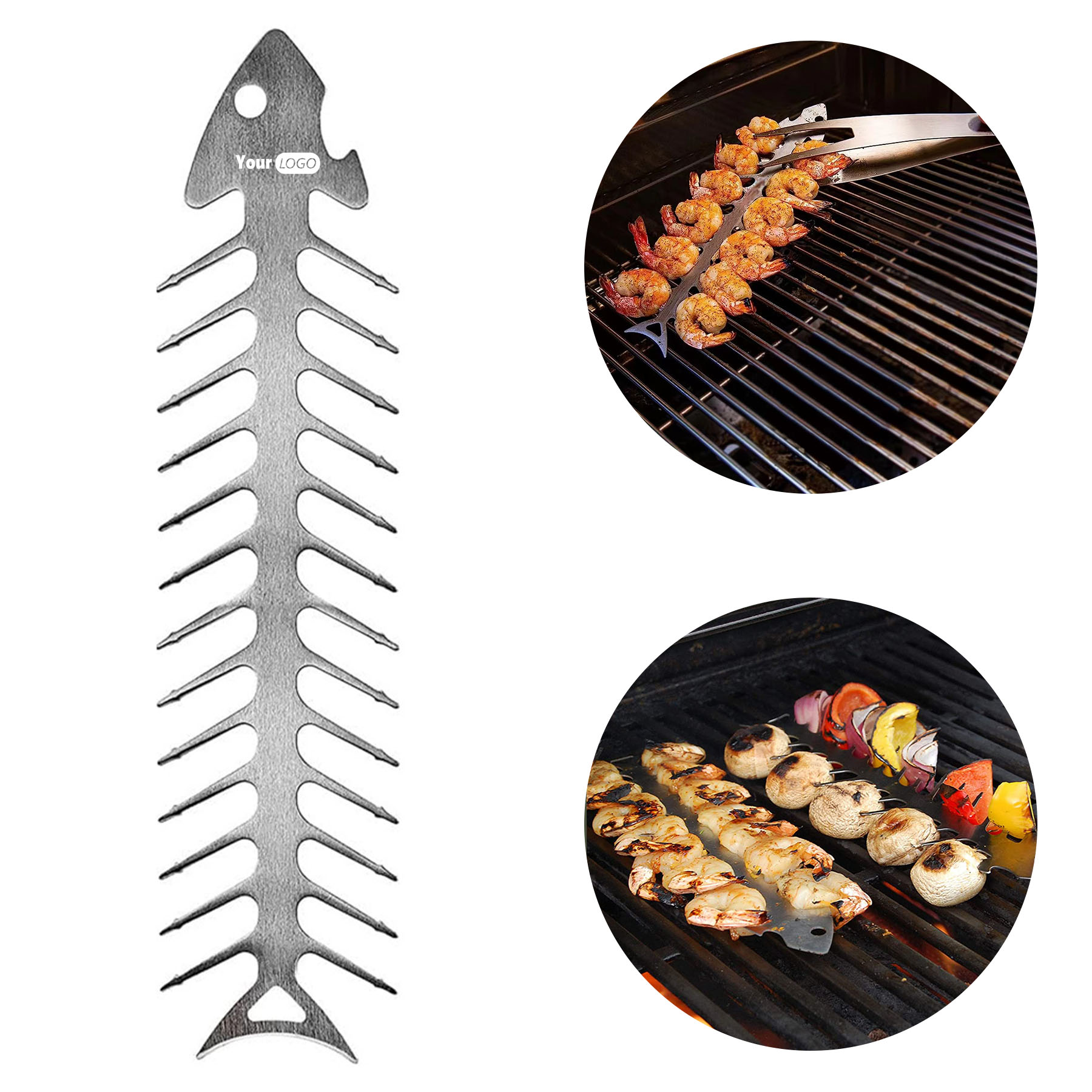 Stainless Steel Fishbone Barbecue Skewers 2