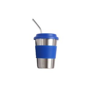 300ml Stainless Steel Cup with Silicone Lid And Straw 9