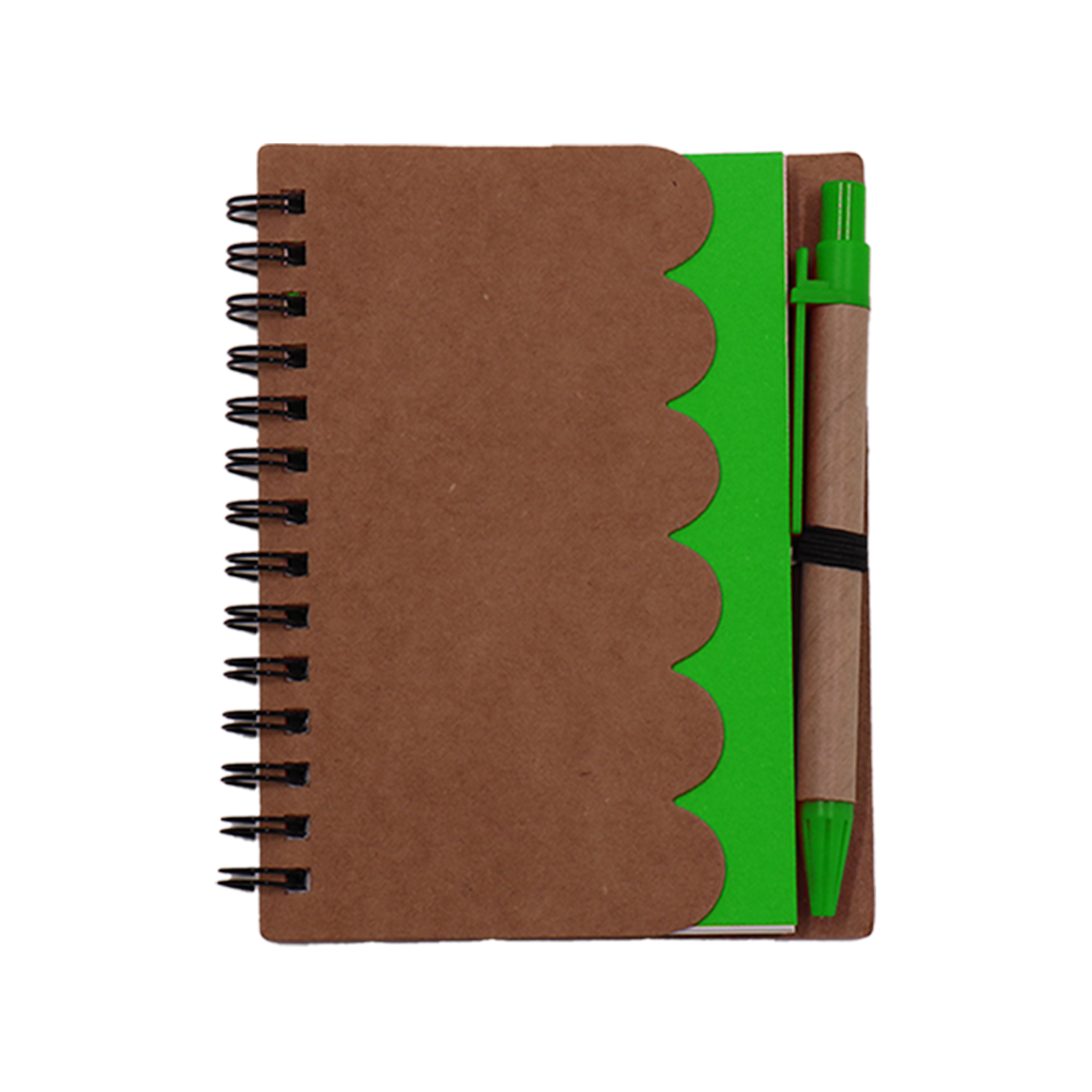 Scalloped Edge Spiral Notebook with Pen 6