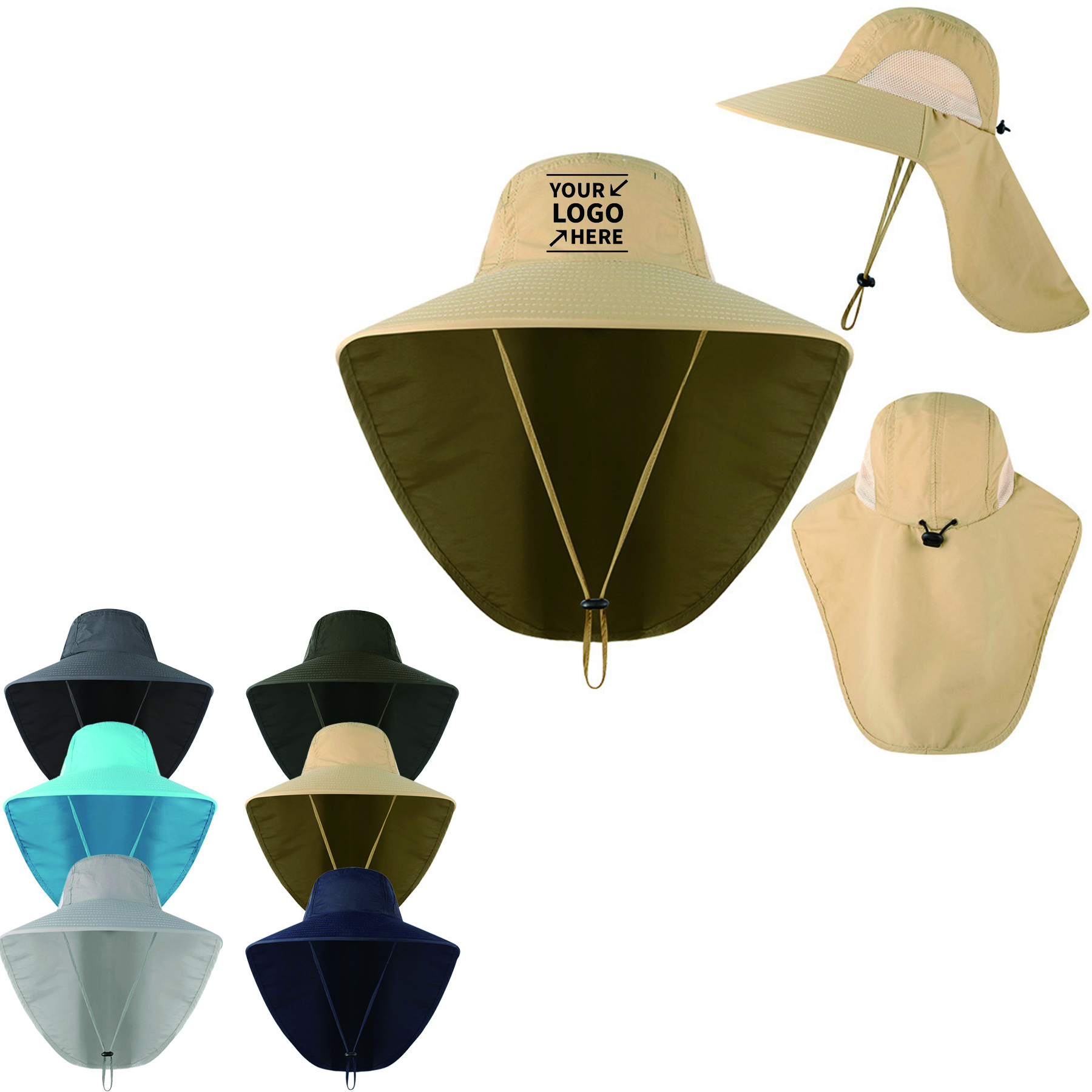 Womens Sun Hat With Neck Flap 2