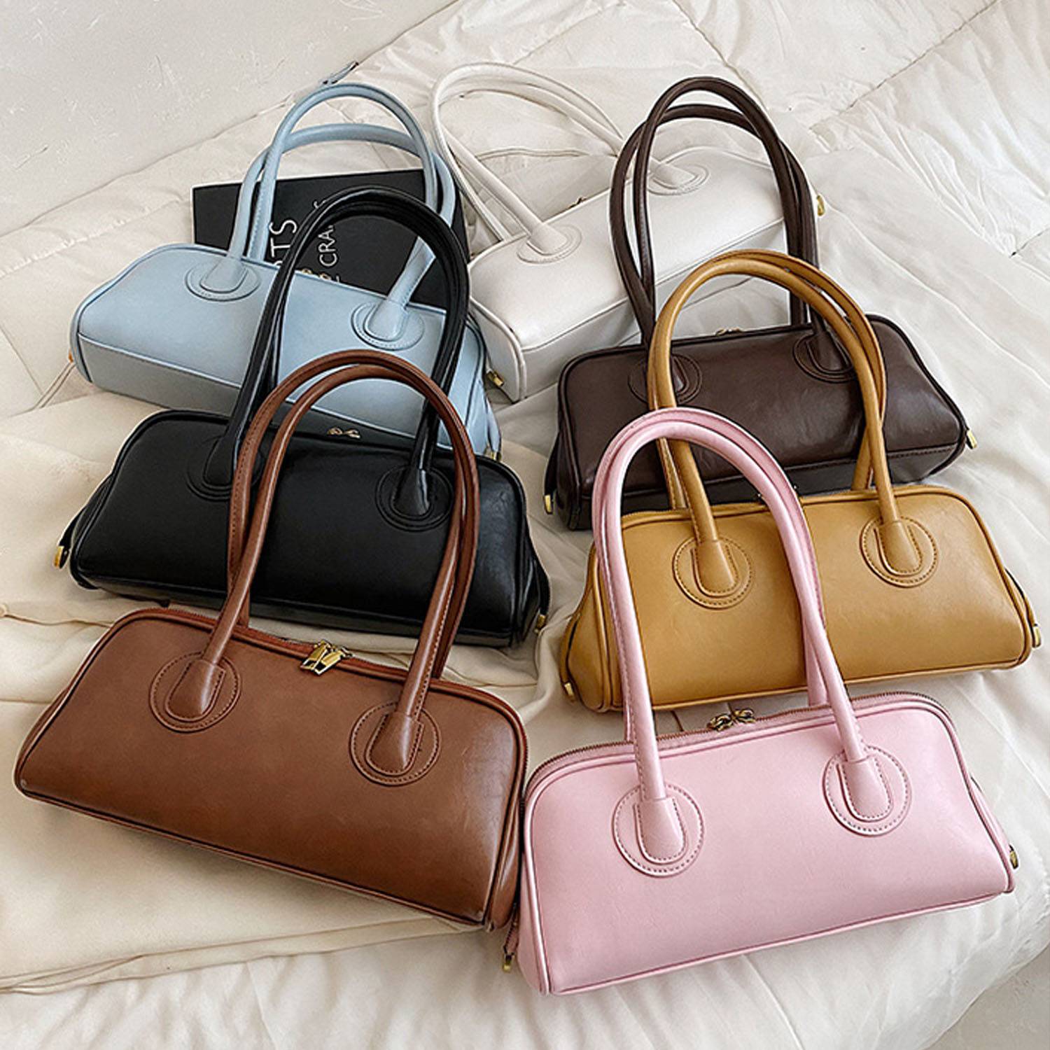 Women's PU Leather Shoulder Bag w/ Zipper 12