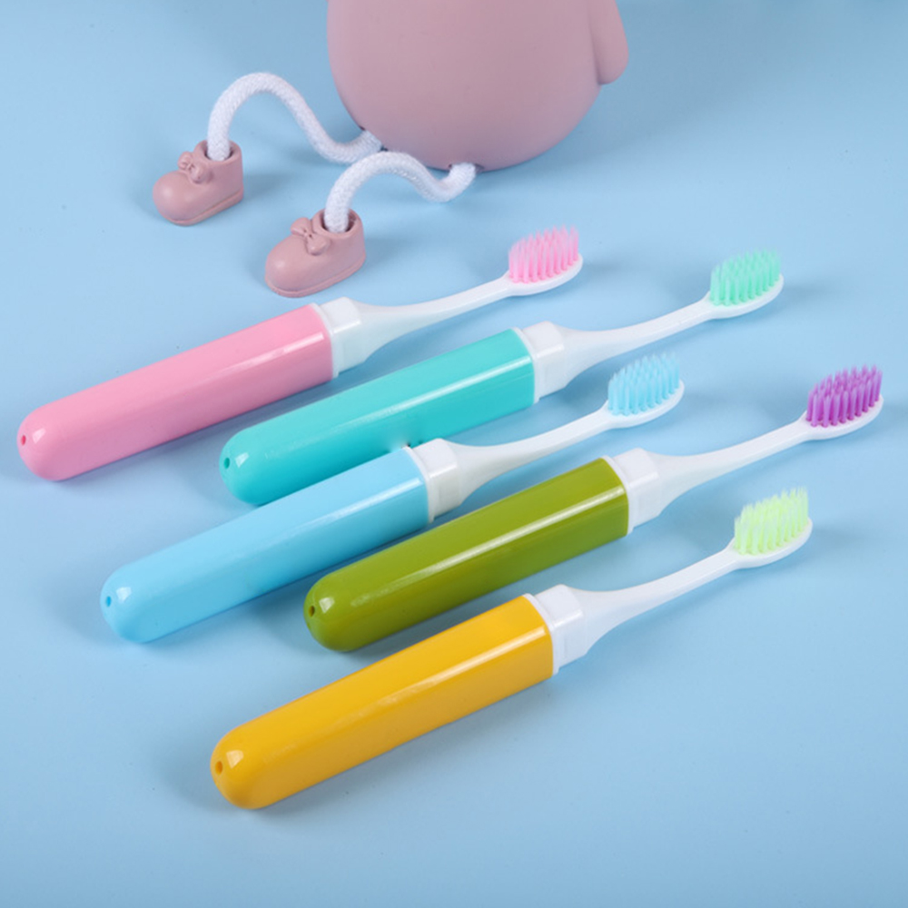 Portable Folding Toothbrush Plastic Hotel Disposable 3