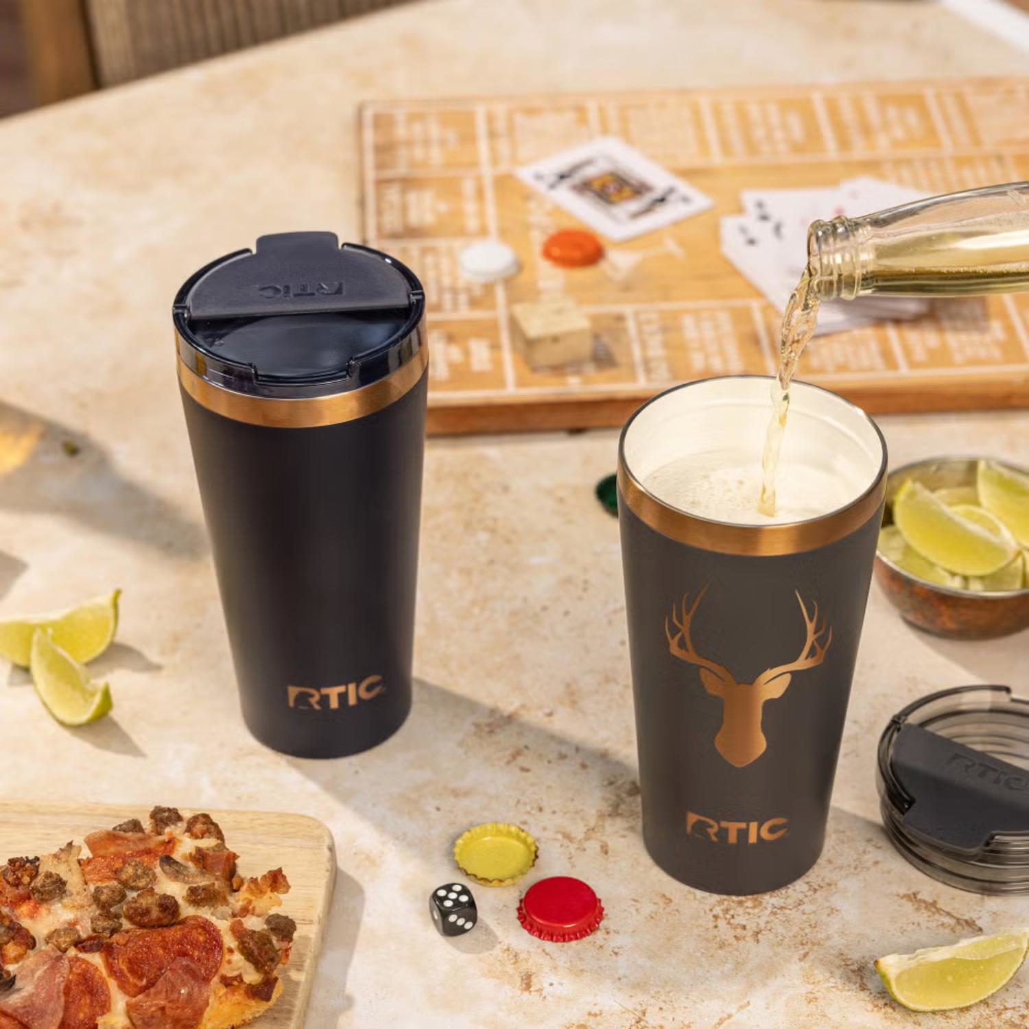 18 oz RTIC® Stainless Steel Ceramic Lined Happy Hour Pint Tumbler 11